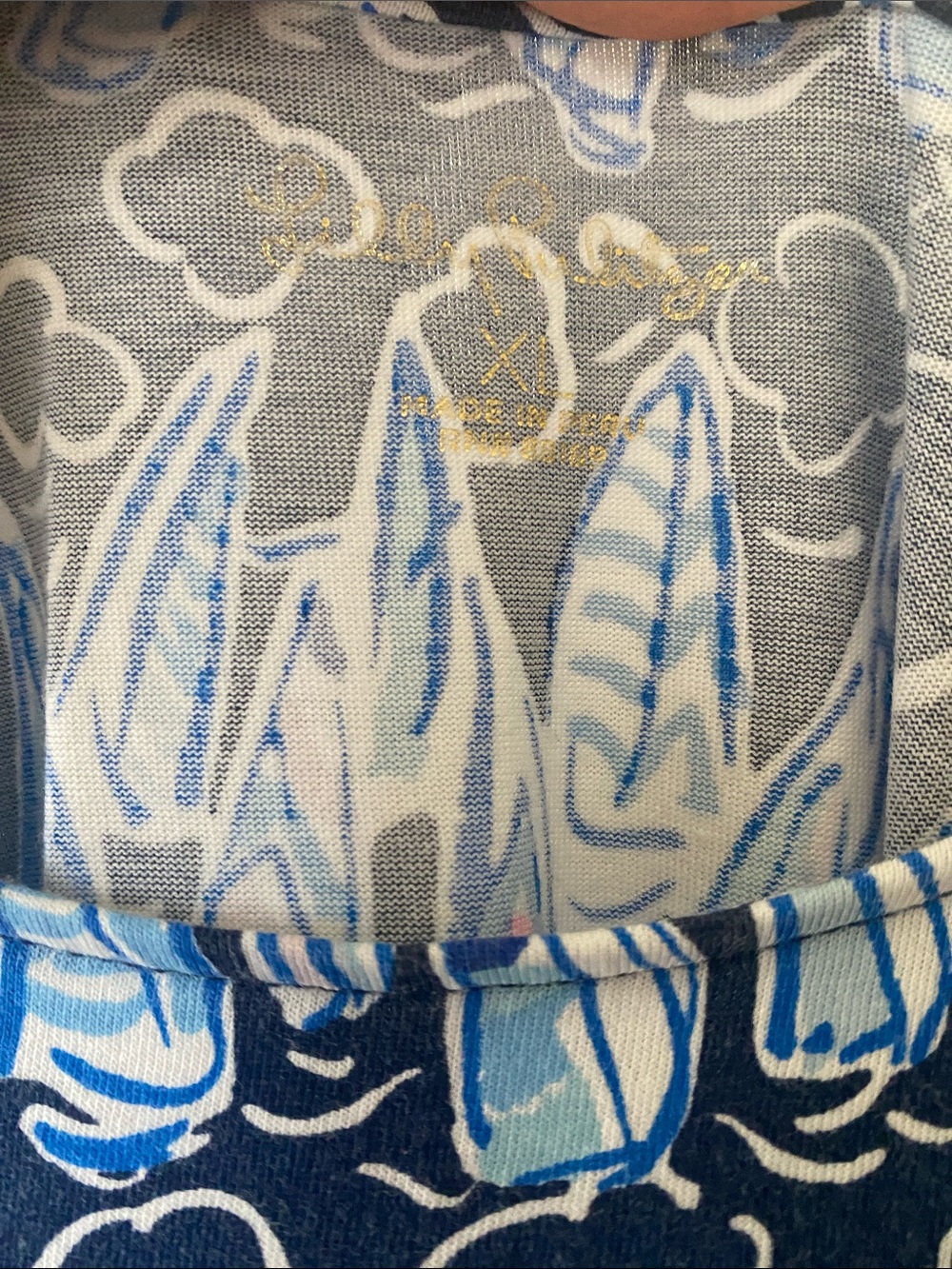 Lilly Pulitzer Blue Patterned Maxi Dress - Picture 2 of 3